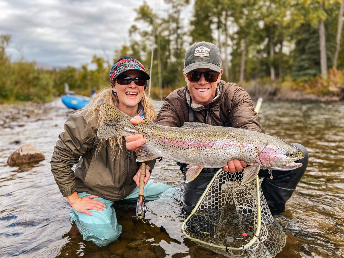 females fishing for rainbow trout