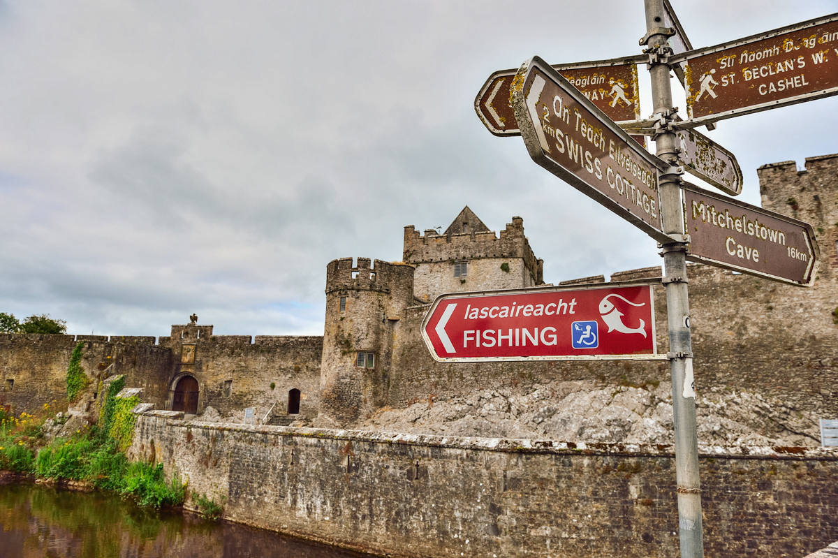 sign in ireland showing where fishing is