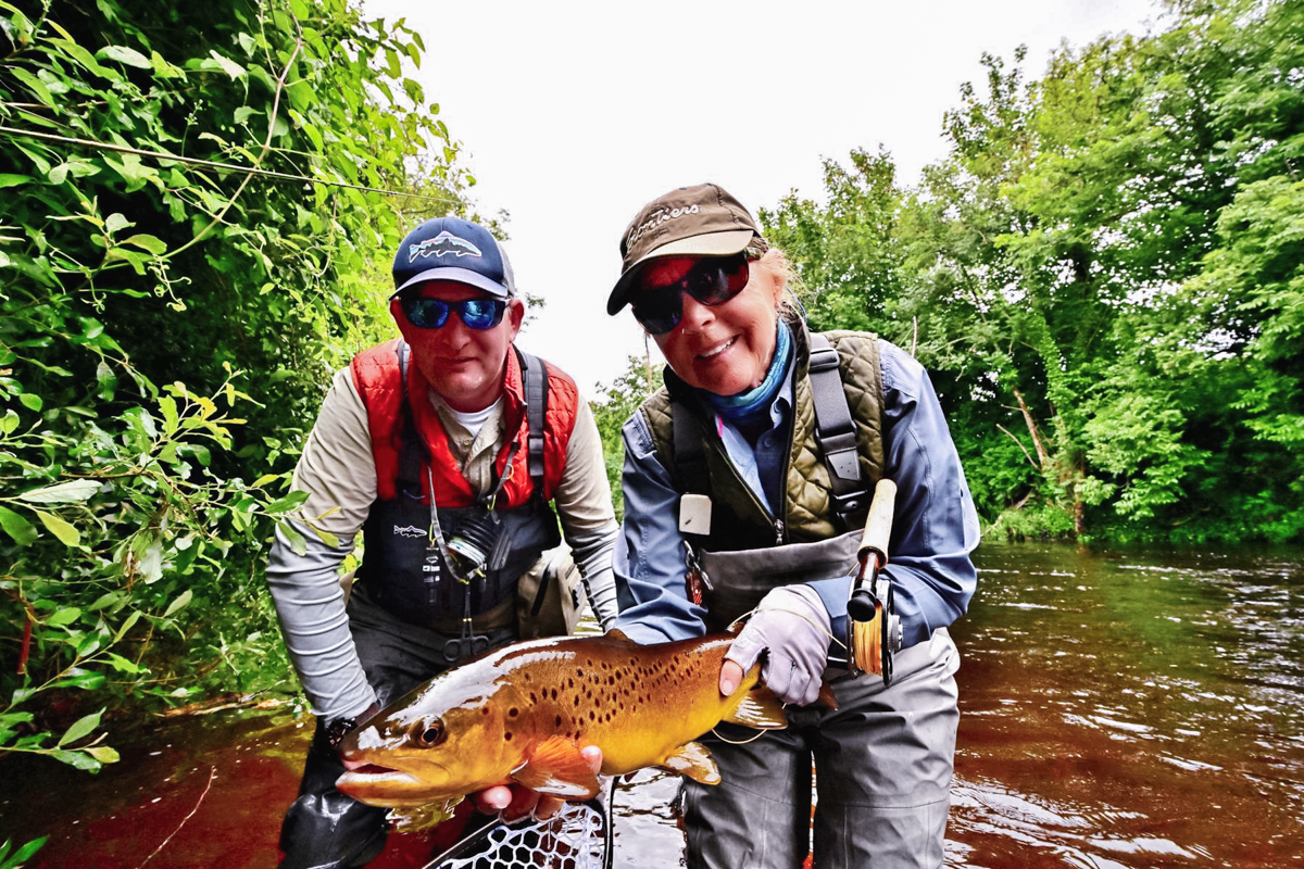trophy picture of brown trout caught in ireland